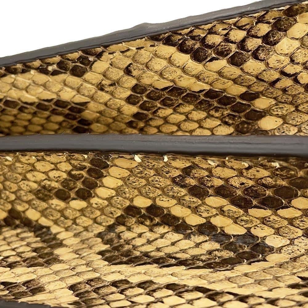 Fendi You Ic Handbag Python Horizontal White Peek… - image 6